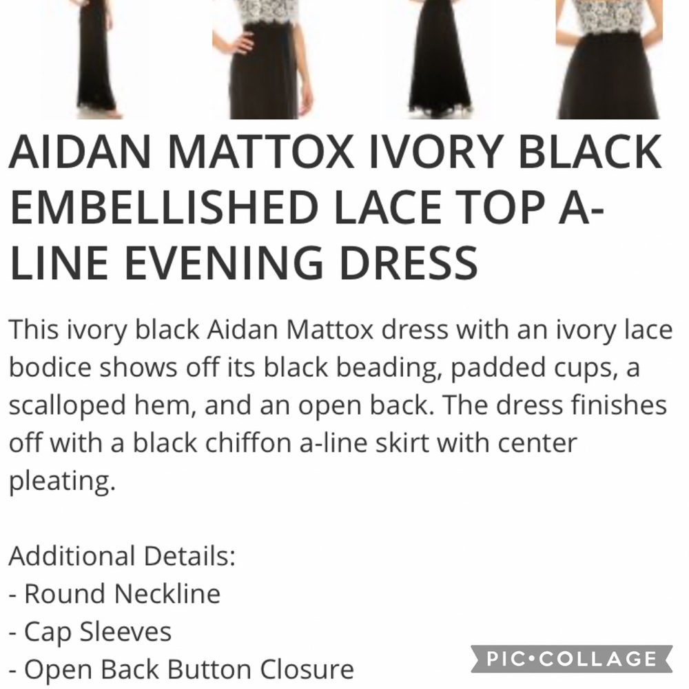 Aidan Mattox embellished lace bodice, A-Line evening gown - Picture 5 of 9